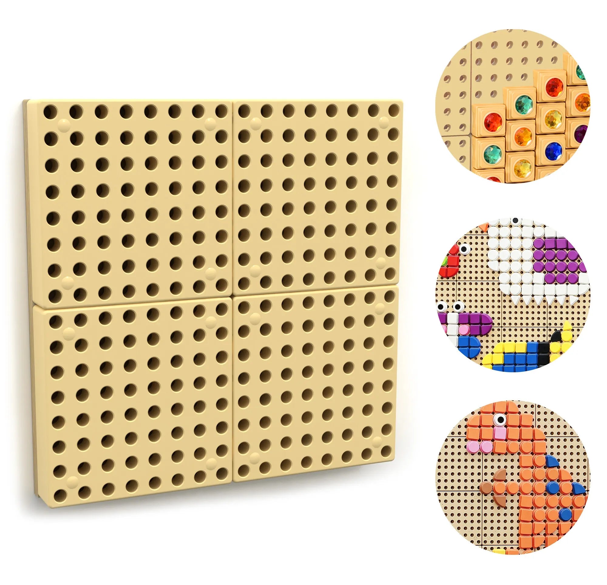 MASTERKIDZ STEM kūrybinė mokslinė lenta – sieninis skydelis su tvirtinimo plokšte, 40 × 40 cm